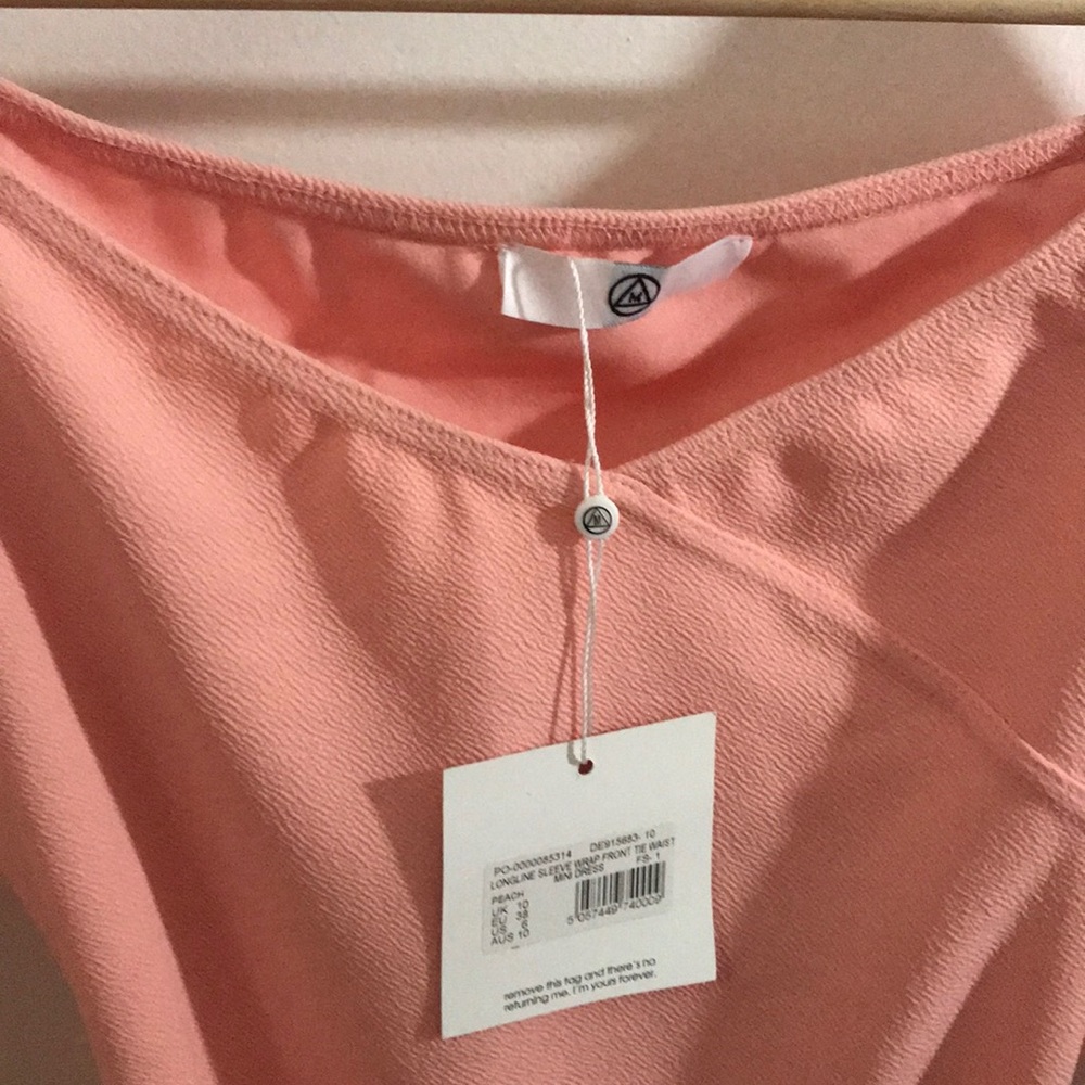 Peach misguided mini dress XS - Picture 2 of 4